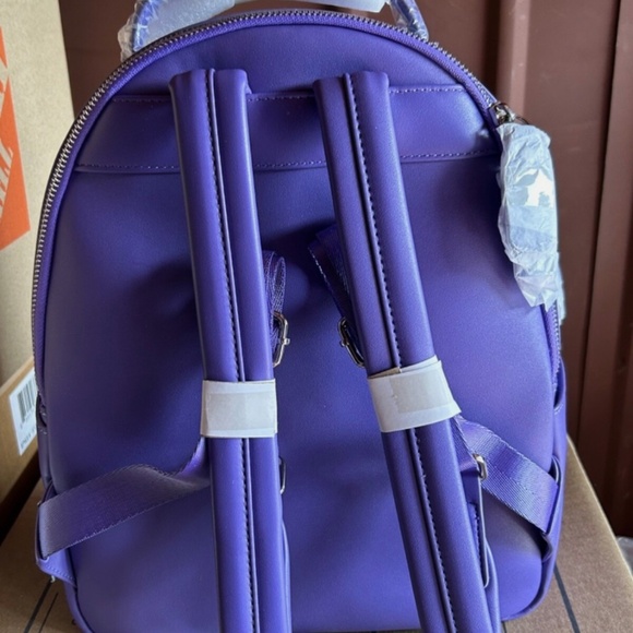 Lively Ghosts Pumpkin Beetle Juice Jack O Lantern Purple Green Backpack - Picture 4 of 8